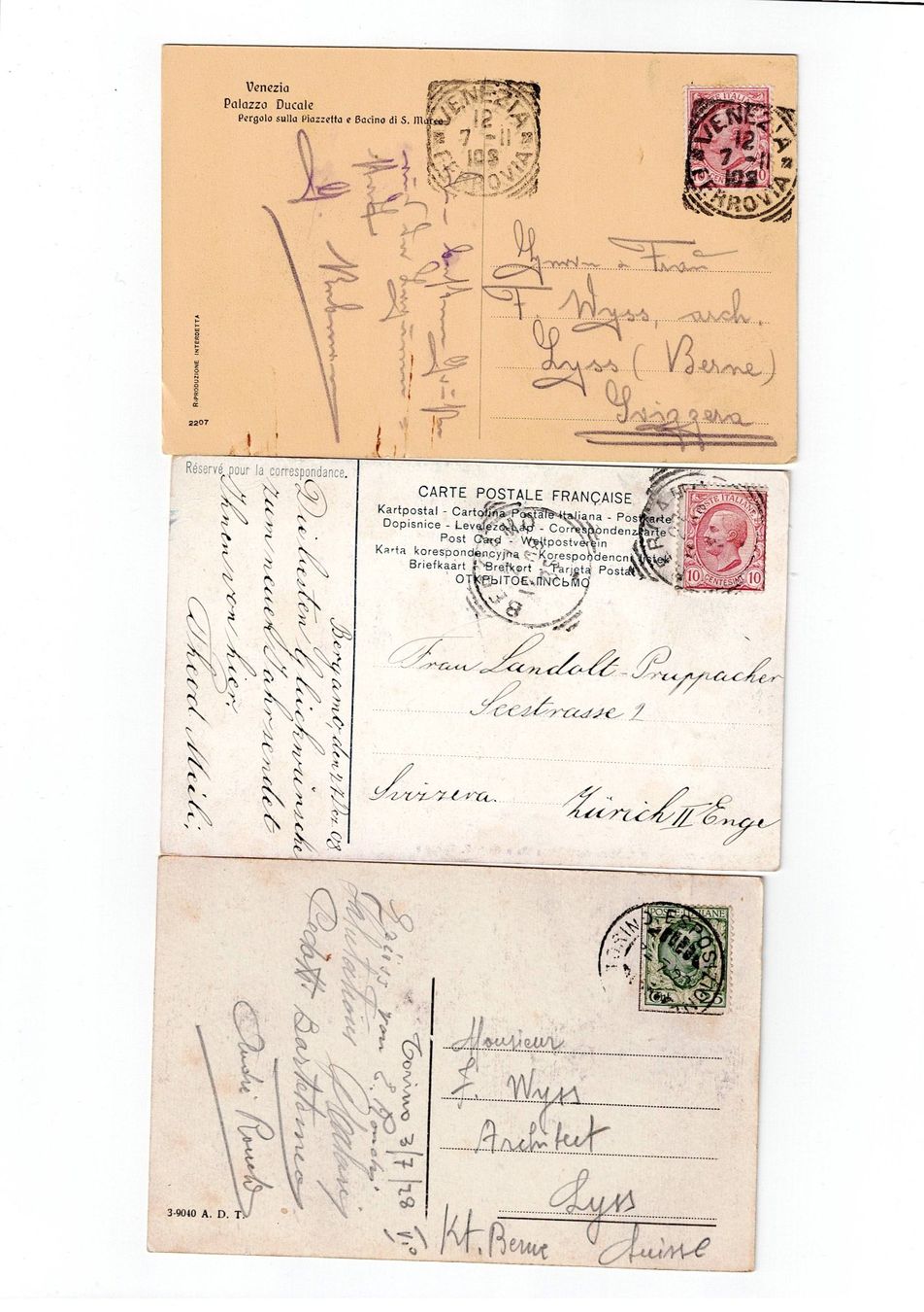 Ansichtskarten: Italien, 15 Ansichtskarten ab 1901 – Gebraucht aus Hinteregg von McCharly01 2