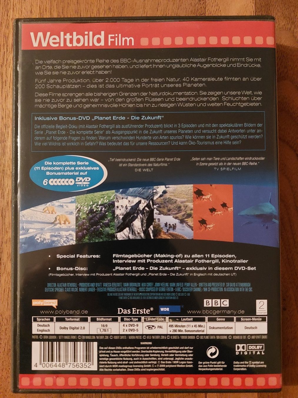 Tutti i DVDs: DVD - Planet Erde - Die Komplette Serie – Usato da Rheinfelden venduto da FilmAuktion 1