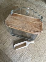Salzfass Glas und Holz