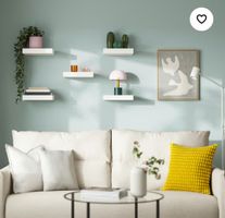 3x IKEA LACK Wandregal Wandboard 30×26 ×5 cm, 2 Weiss, 1Gelb