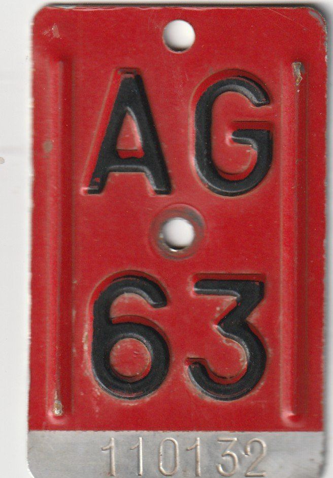 Schilder: Alte Velonummer 1963 – Gebraucht aus Rupperswil von Ema10