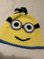 Bonnet crocheté jaune Minion fait main taille unique (6/9)