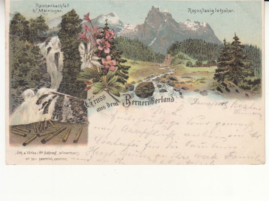 Cartoline postali: Berner Oberland 1898 mit Stabstempel Thun – Usato da Bürglen TG venduto da StampGraf