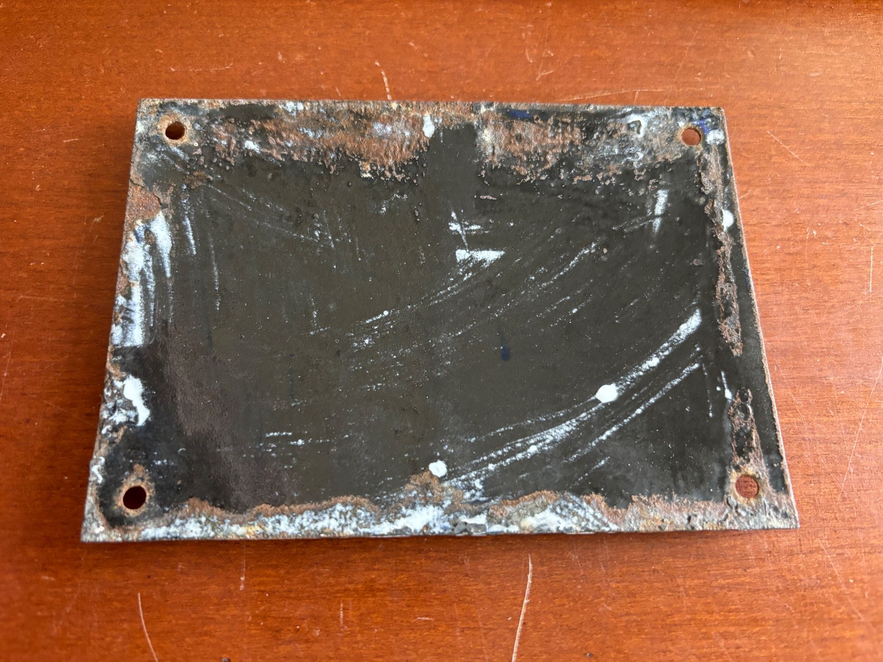 Insegne: antike Emaille Hausnummer 252 Schild 14 x 10 cm original – Usato da THERWIL venduto da Fcbbasel 1