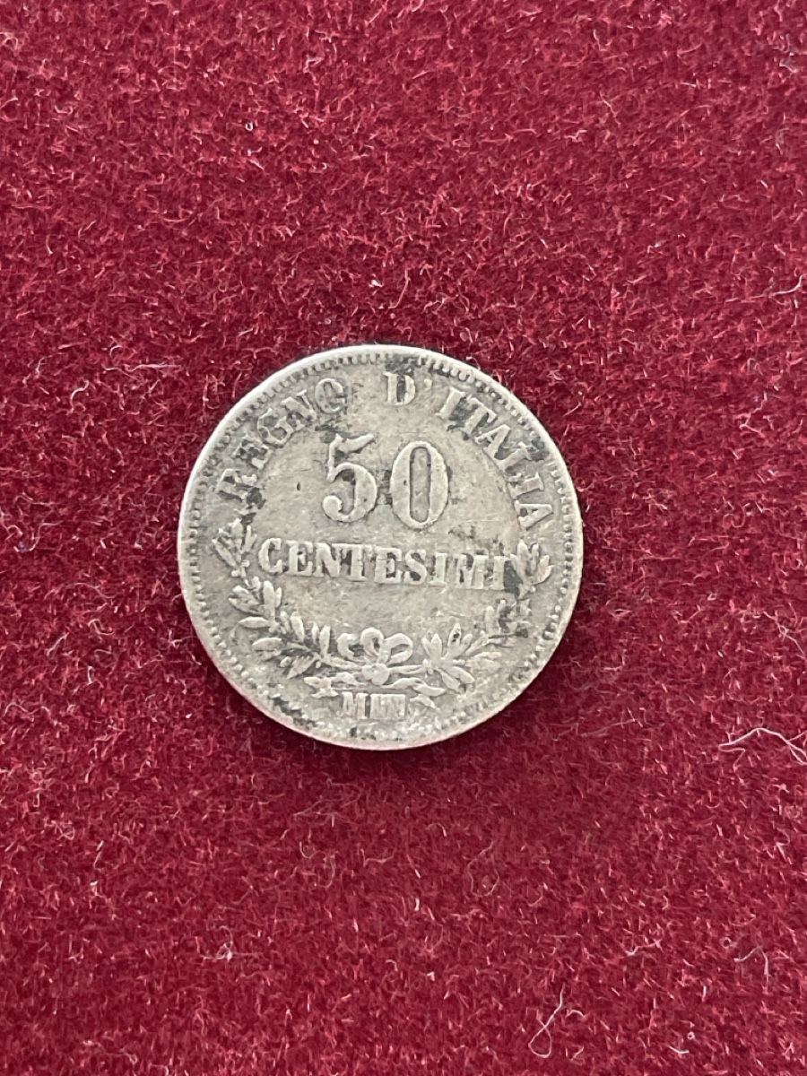 Tutti le monete: 50 Centesimi 1866 M Italien – Usato da Basel venduto da Design-und-Allerlei 2