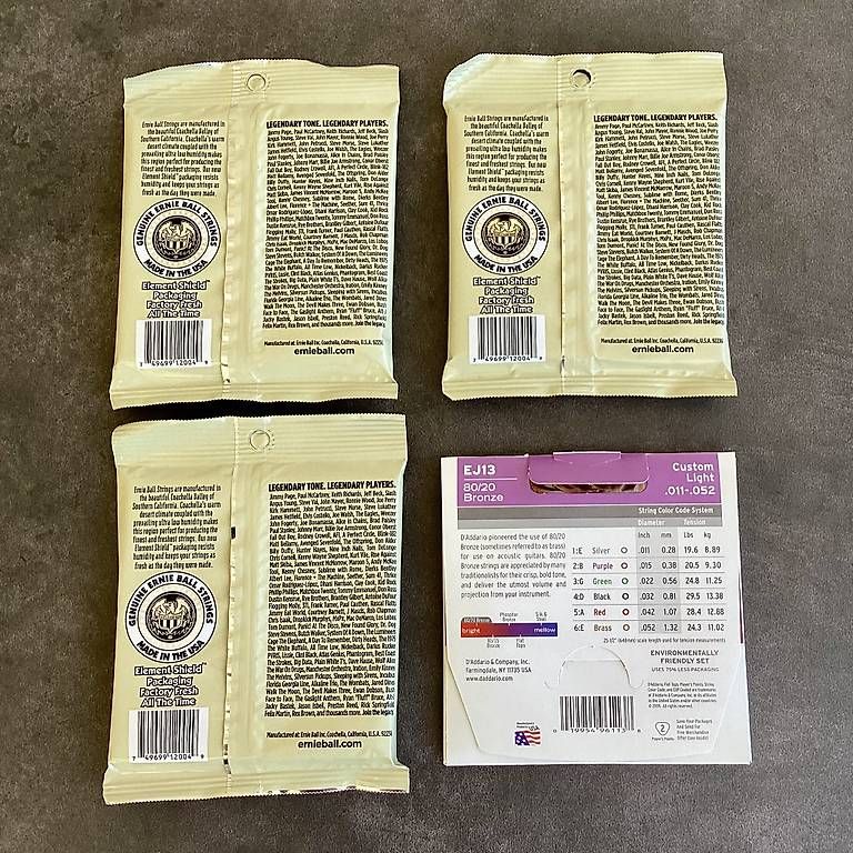 Musikinstrumente: Acoustic Guitar Strings 4 Sets – Neu und originalverpackt aus Känerkinden von Draco21sc 1