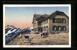 Säntis, Gasthaus Schäfler mit Blick zu