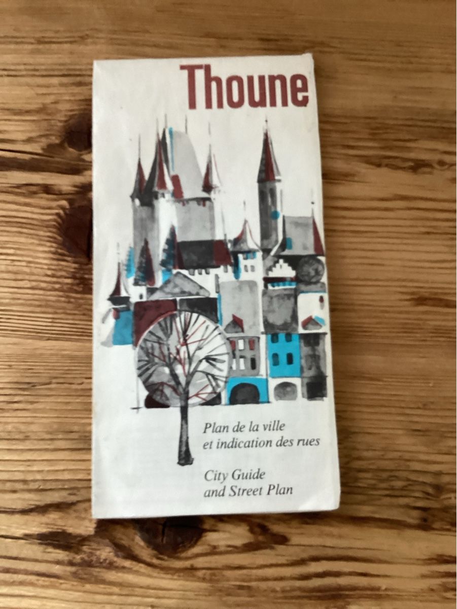 Cartine & Atlanti: Vintage Stadtplan Thun – Usato da Wassen UR venduto da SABDOM 1