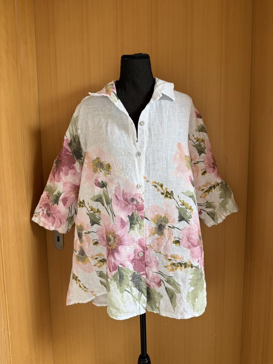 Tuniche: Boho Tunika / Blusejacke aus Leinen – Nuovo (secondo la descrizione) da Sigriswil venduto da ck56 1