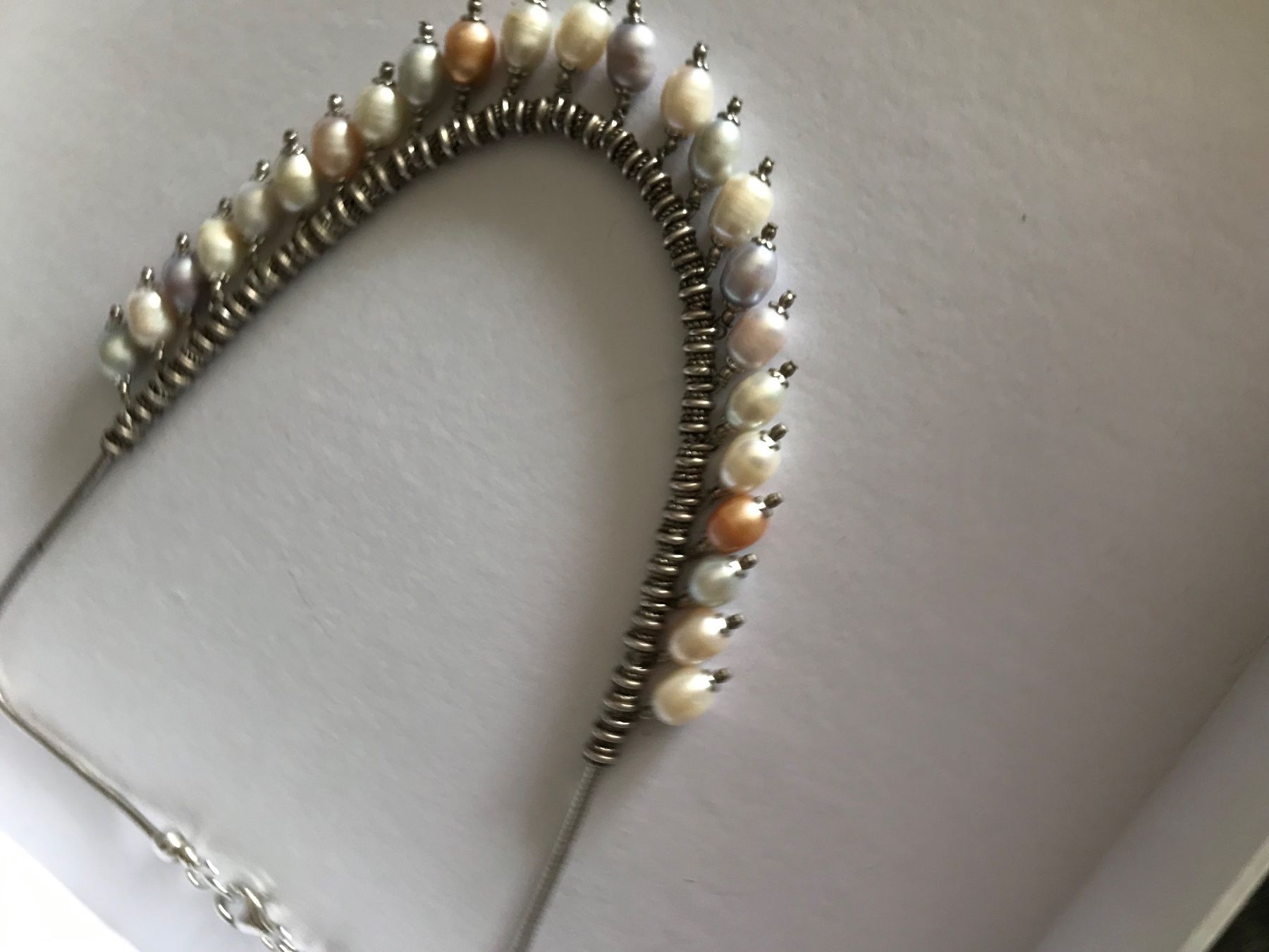 Ketten: Collier de perles naturelles multicolores - plaqué argent – Gebraucht aus Grimisuat von eliseba88 4