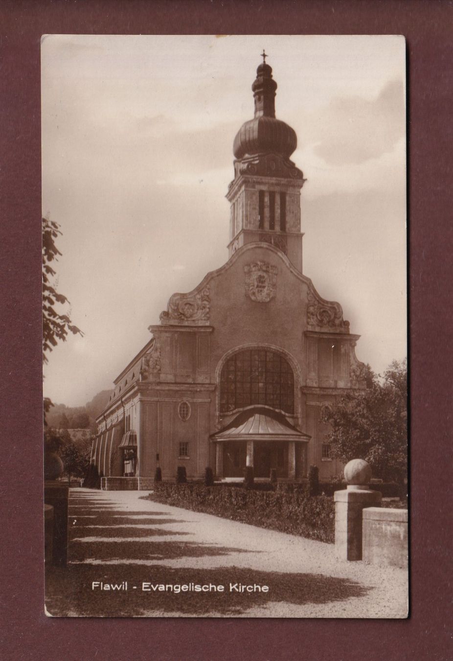 Cartoline postali: FLAWIL - Evangelische Kirche - 1939 – Usato da Pully venduto da nicecards