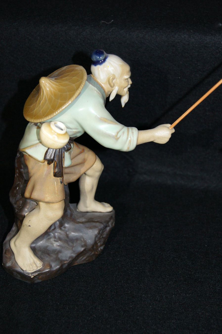 Statuette: Fayence-Figur eines chinesischen Fischers – Usato da Geroldswil venduto da ARTEFACTO 6