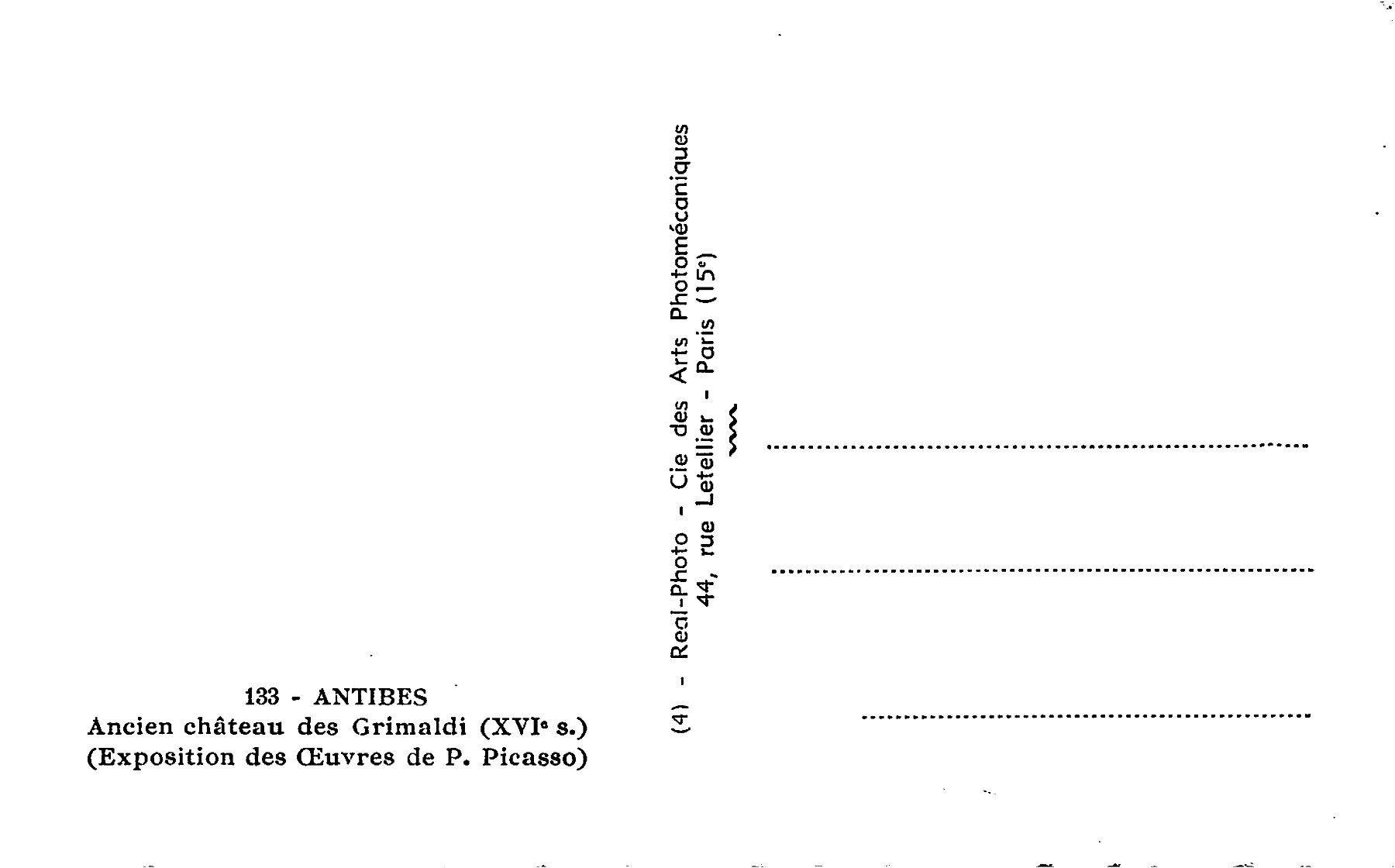 Ansichtskarten: 4x Antibes, La Cote d'Azur – Gebraucht aus Ottikon b.Kemptth. von Neptun1974 7
