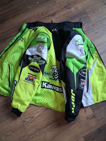 Kawasaki Rennjacke Gr. L für den Sommer, mit Protektoren