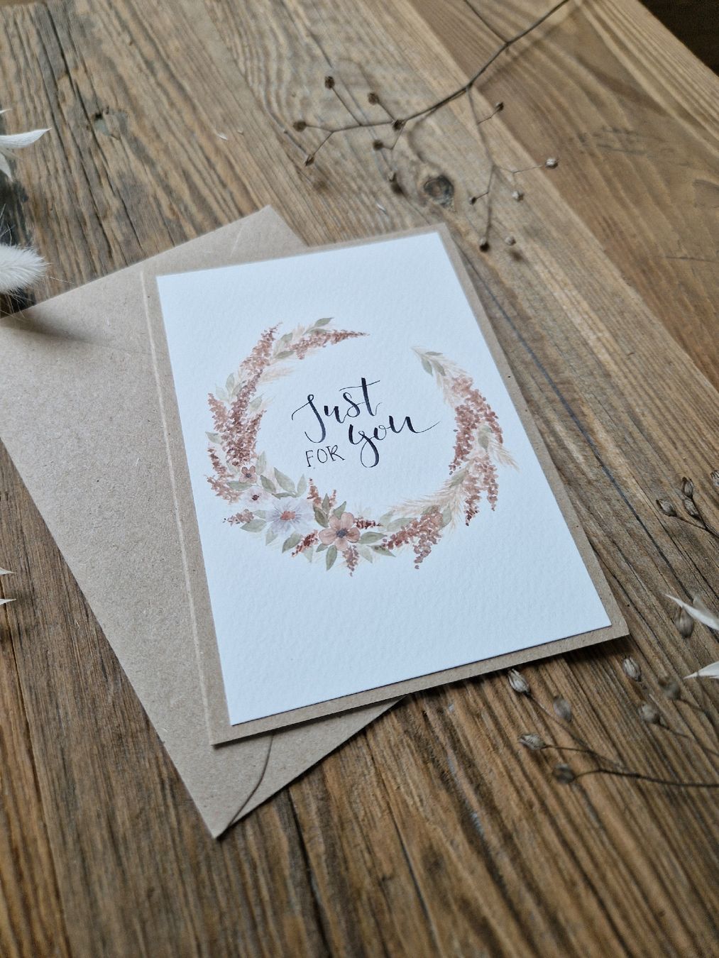 Karten: Handgemachte Grusskarte - Just for you – Neu und originalverpackt aus Grosshöchstetten von sim_t9dc 2