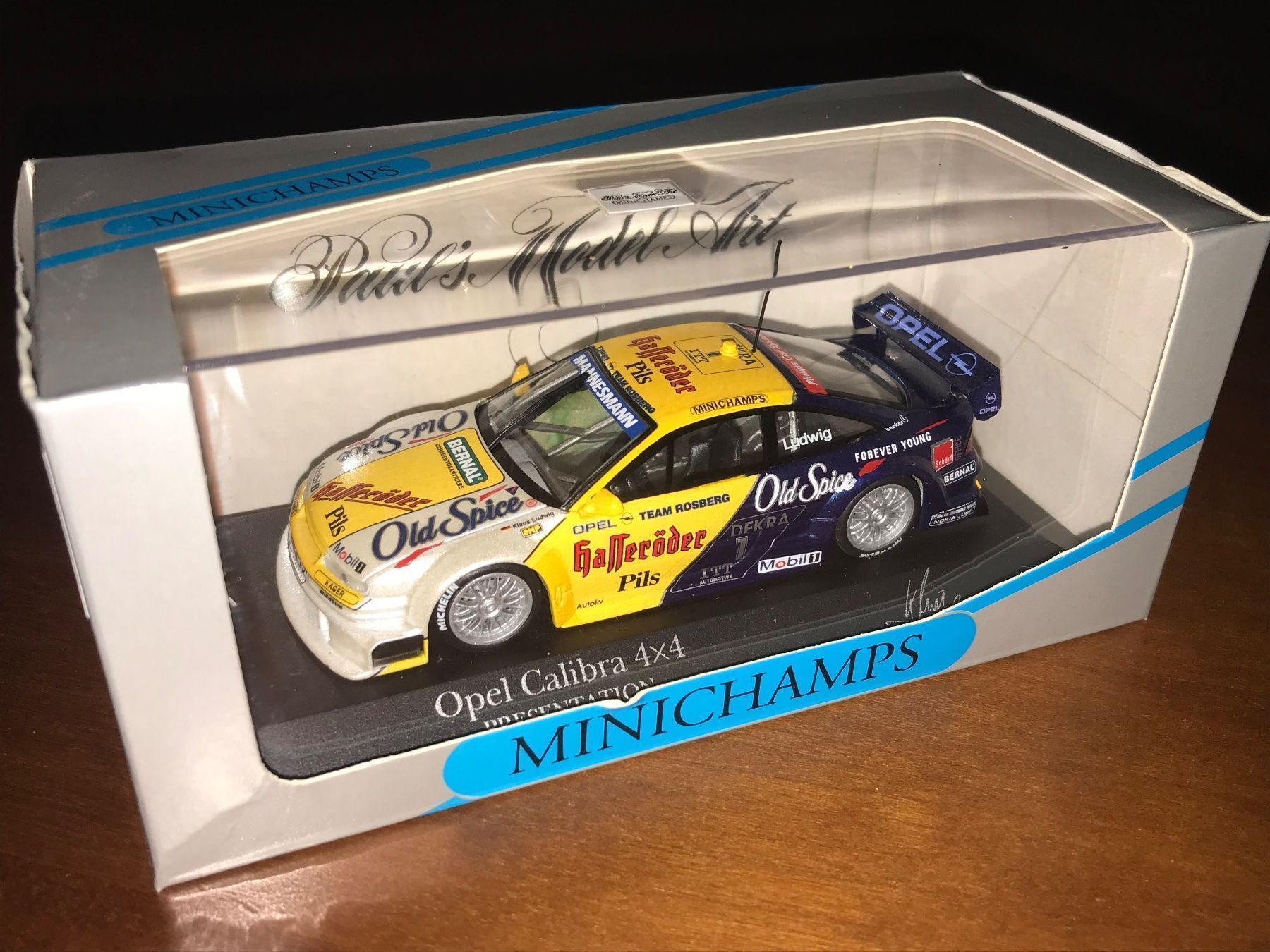 Opel Modellini d'auto: Opel Calibra 4x4 Presentation 1/43 Team Rosberg – Nuovo (secondo la descrizione) da Wohlen AG venduto da PrivatSammlung