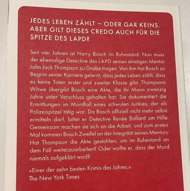Bücher: KRIMI von MICHAEL CONNELLY – Neu (gemäss Beschreibung) aus Bad Ragaz von pedro04 3