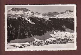 Blick vom Strelapass auf DAVOS - 1948