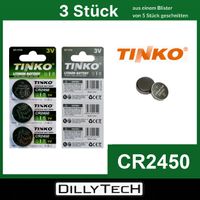 Tinko CR2450 Knopfzellenbatterie - 3 Stk.