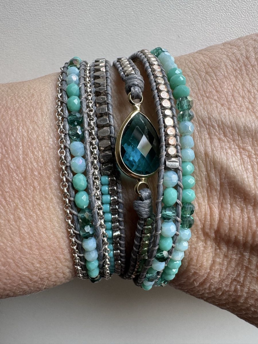 Bracciali & Braccialetti: Bracelet multi-tours Bohème, bleu turquoise – Nuovo (secondo la descrizione) da Morges venduto da sandy069