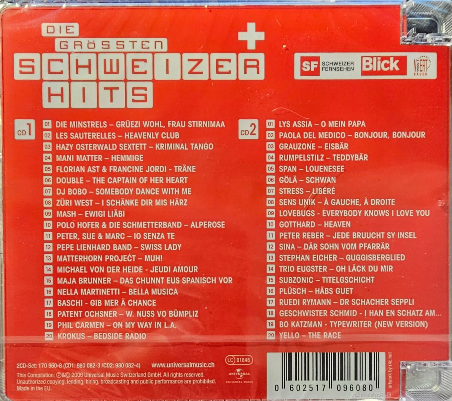 CDs: Various ‎– Die Grössten Schweizer Hits – Neu und originalverpackt aus Wahlen b. Laufen von Cg10 1