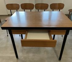 Original 60er Jahre Esstisch (ausziehbar) mit 4 Stühlen