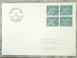 TR96 Enveloppe + Timbre Suisse 1956