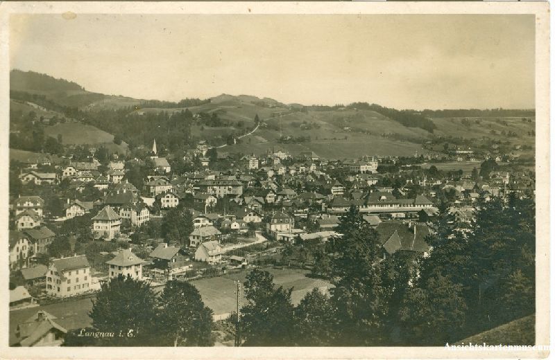 Cartoline postali: Langnau - i.E. + ca. 1925 – Usato da Emmenbrücke venduto da teestube