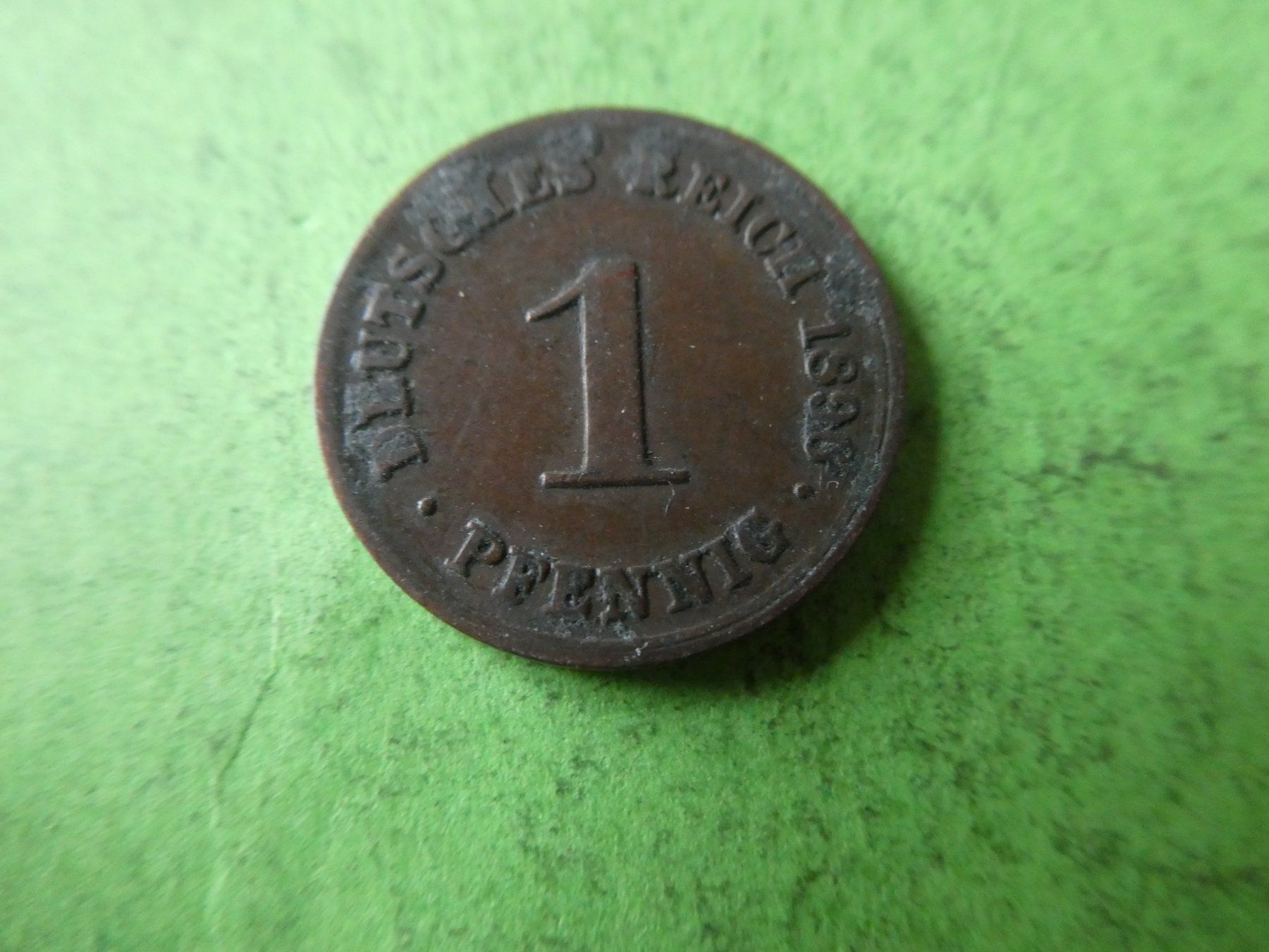 Tutti le monete: Dt. Reich 1896 D, 1 Pfennig – Usato da Hinterforst venduto da Rohusri