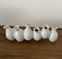 Moderne weisse Blumen-Vase, Keramik, 