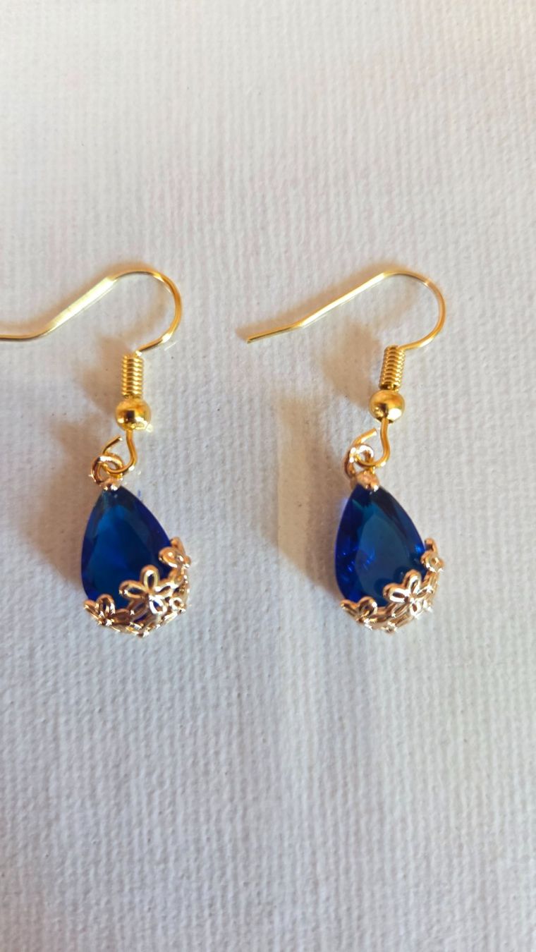 Orecchini pendenti & Orecchini a lobo: Schmuck set Blauer Stein Ohrringe Kette Frühling Modeschmuck – Nuovo (secondo la descrizione) da Weggis venduto da Leeclipse 1