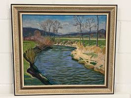 Oswald Saxer (1895–1976) Ölgemälde auf Leinwand