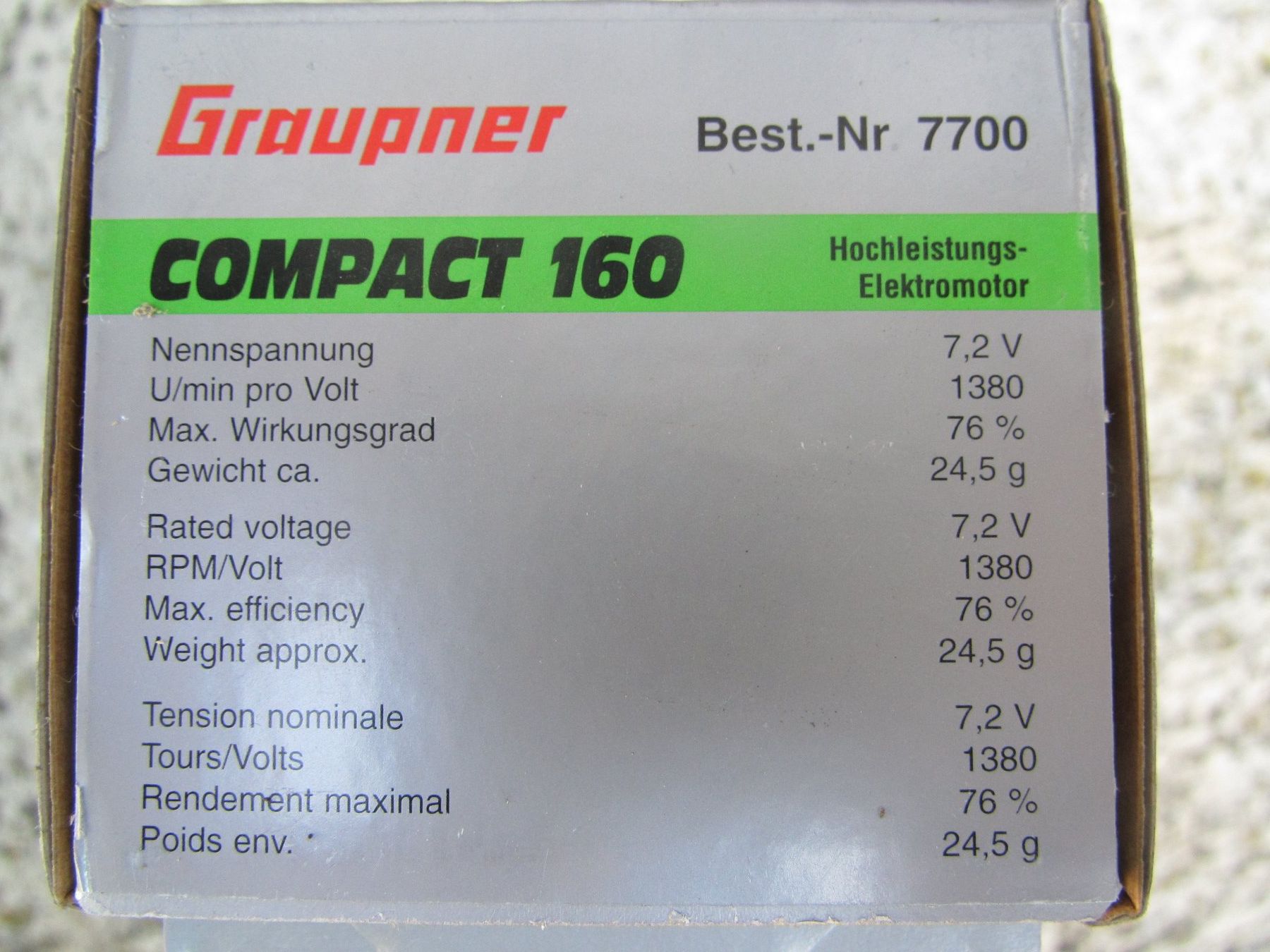 Motoren: Graupner Motor – Neu und originalverpackt aus Willisau von Adam1291