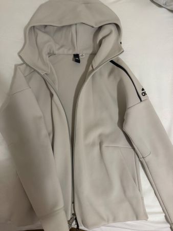 Sweat à capuche Adidas zippé beige taille S bon état
