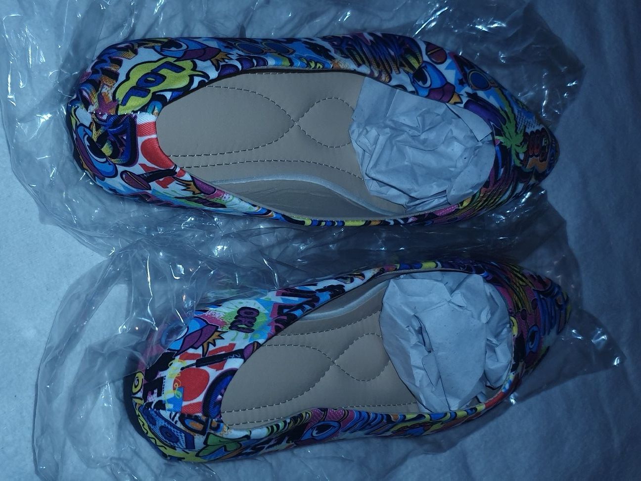 Scarpe da donna: Ballerinas, Graffiti-Print, flat shoe, comic princess, hype – Nuovo e nell'imballaggio originale da Zollikerberg venduto da Nice_Name 5