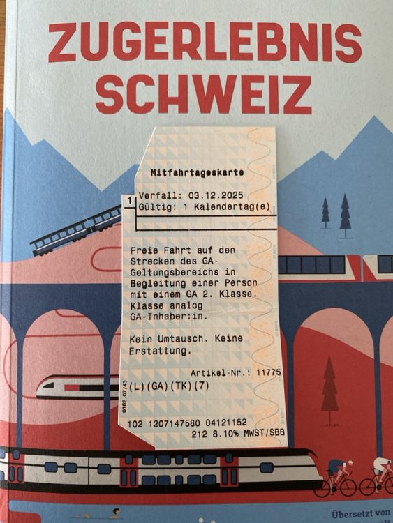 SBB GA-Mitfahr Tageskarte, gültig bis 03.12.2025 (Neu (gemäss ...