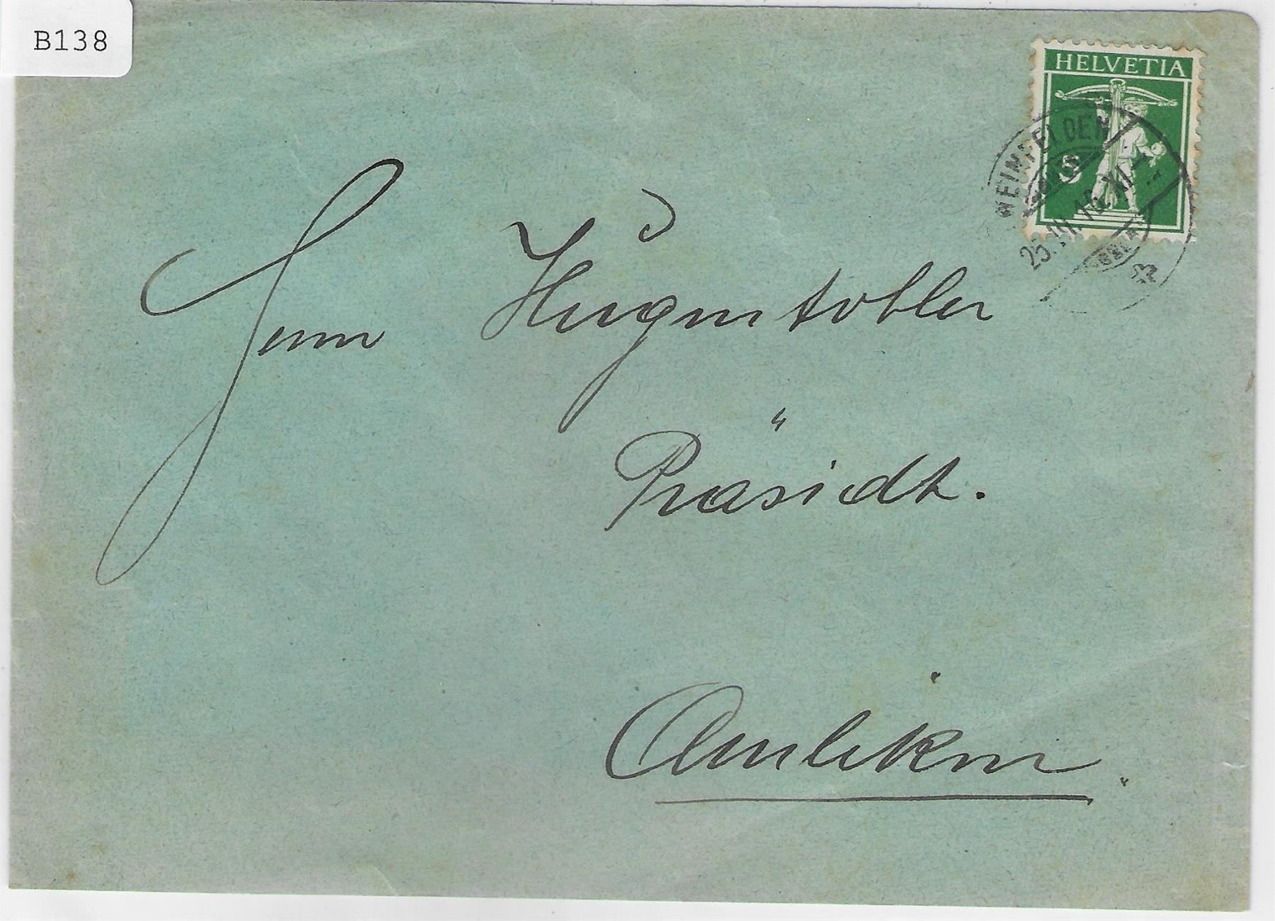 Ansichtskarten: Weinfelden 25.III.1916 to Amlikon – Neu und originalverpackt aus Ettingen von Kartenplanet