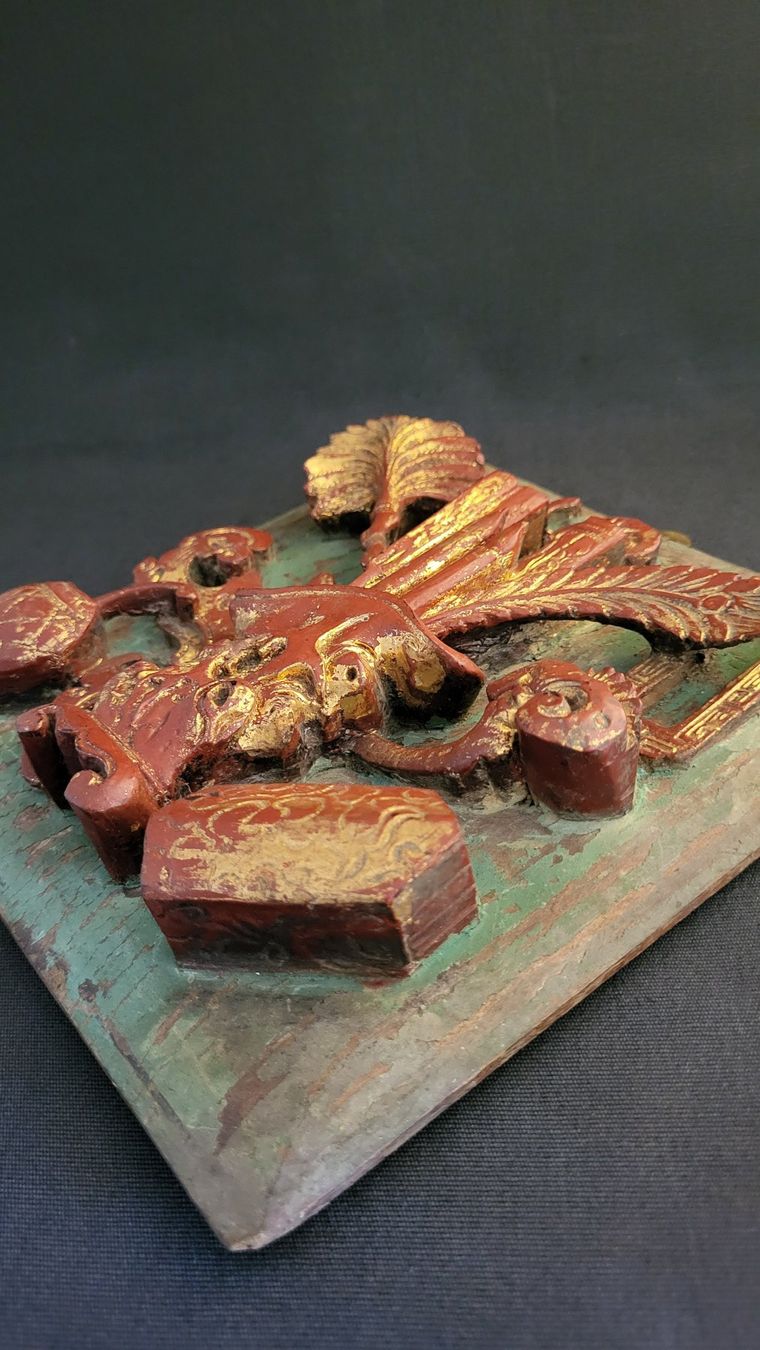 Statuette: Antikes asiatisches Holzrelief – Usato da Basel venduto da spinne02 1