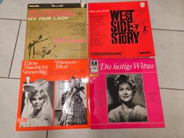 4 Schallplatten: My Fair Lady, West Side Story, uvm.