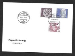 FDC Serie 609-611 ET Lausanne 24.8.1978
