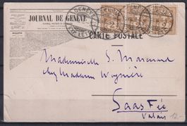 H48) Postkarte Journal de Geneve, sehe Scan