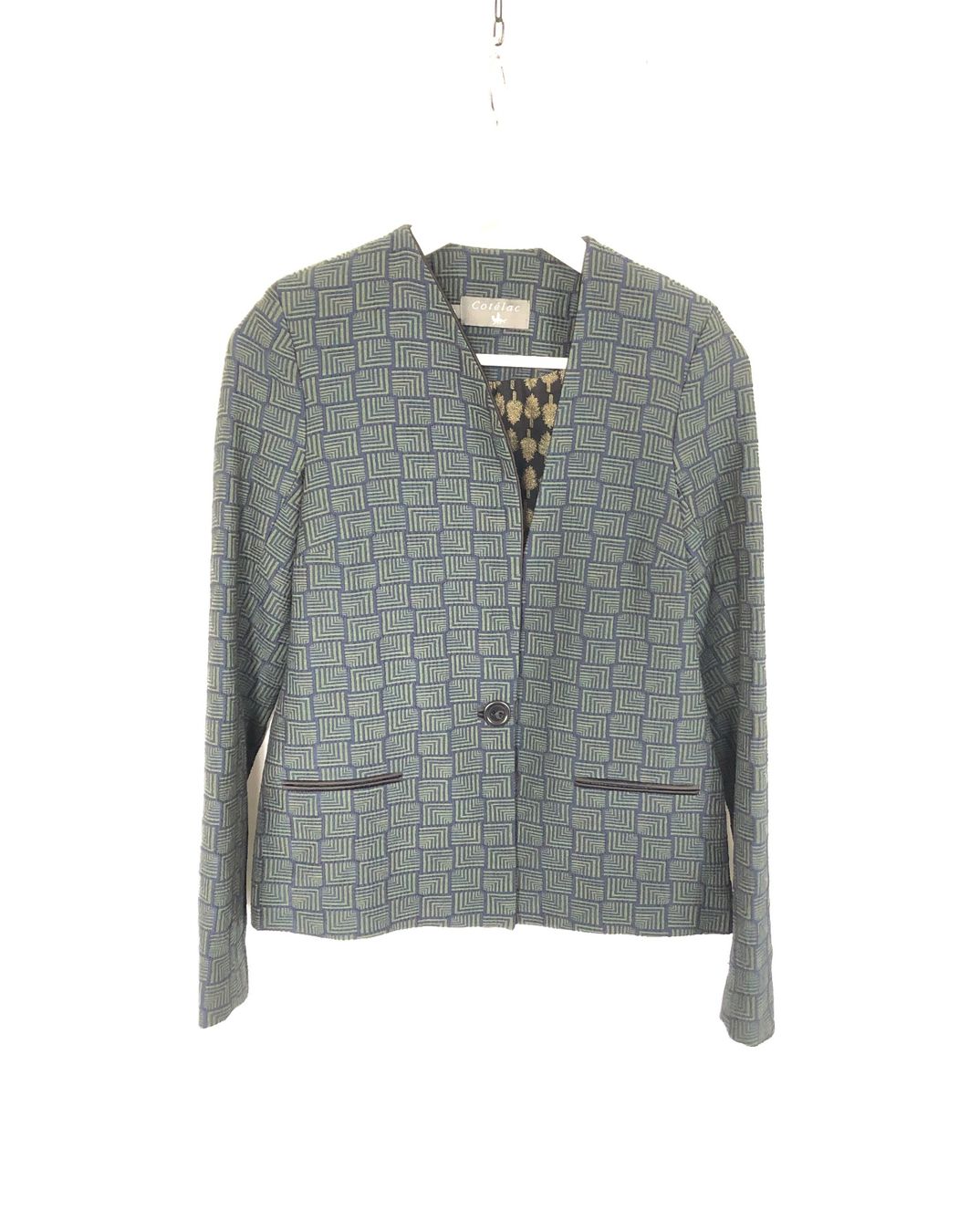 Giacche: Blazer asymétrique Cotélac vert texturé taille 0 / 34 – Nuovo e nell'imballaggio originale da Coppet venduto da Vanessamode 5
