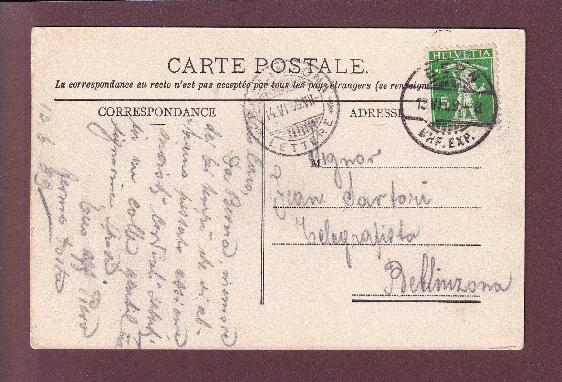 Cartoline postali: BERN - Bärengraben - 1909 – Usato da Pully venduto da nicecards 1