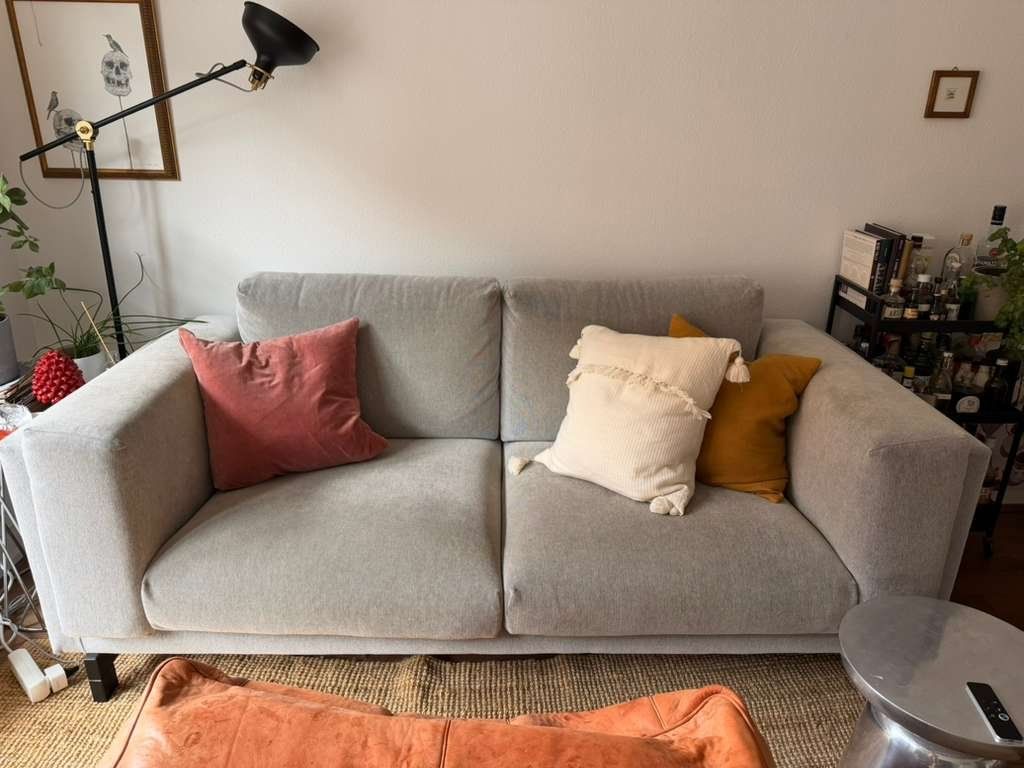 Ikea Sofas: Ikea NOCKEBY two-seat sofa, gray – Gebraucht aus Zürich von emi_j76q