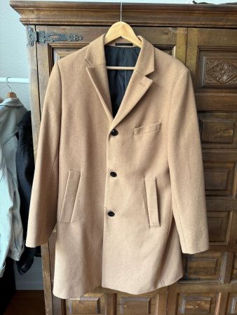 Herren Mantel beige Farbe klassisch wie neu