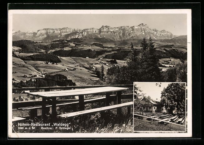 Ansichtskarten: St. Gallen, Höhen-Restaurant Waldegg, P – Gebraucht aus Berlin von bartko-reher