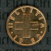 CHF___0.01 1952 stgl * Nigelnagelneu! 1 Rappen