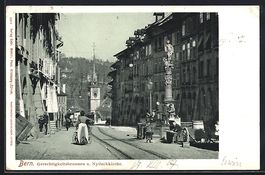 Bern, Gerechtigkeitsbrunnen u. Nydeckkir