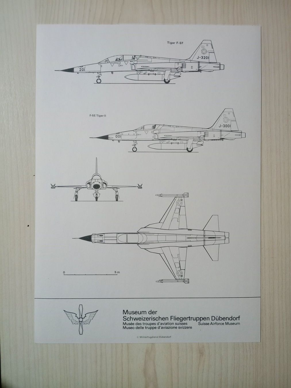 Ansichtskarten: Flugzeug Schweiz Maxikarte 30x21 cm Tiger – Gebraucht aus Küttigen von Melisch1000 1