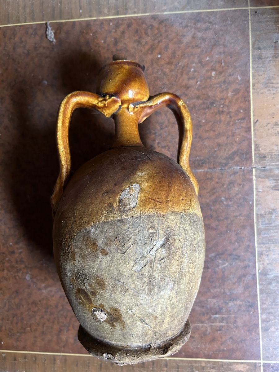Caraffe: Antiker Tonkrug mit Holzstöpsel – Usato da Heimenhausen venduto da bergblick4